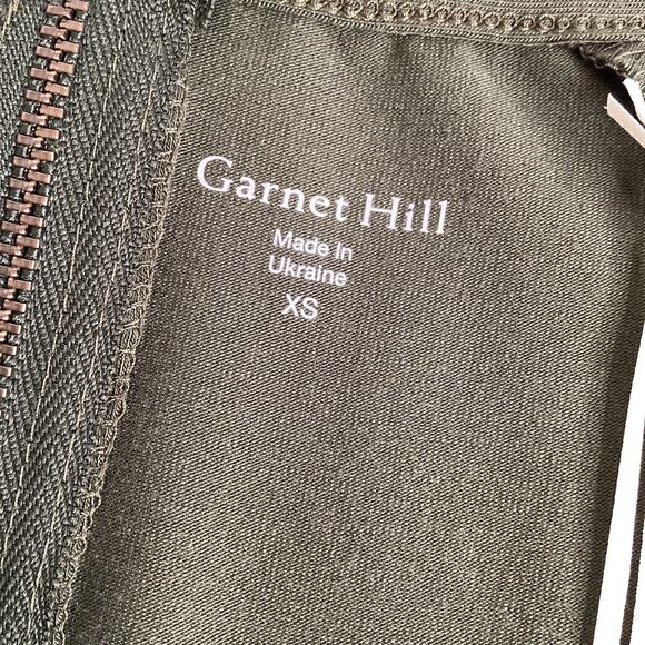 NWT Garnet Hill Luna-Lace Inset Sheath Dress XS Green Stretch Pockets Zip Accent - Picture 8 of 16